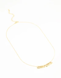 Gold Plated Bubble Cancer Pendant Necklace