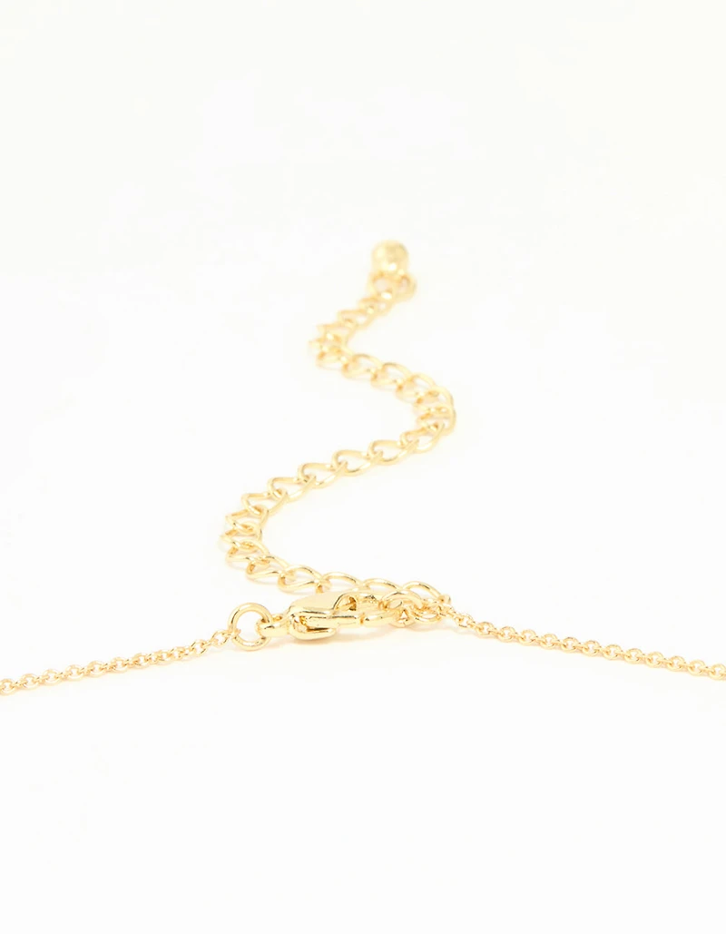 Gold Plated Bubble Cancer Pendant Necklace