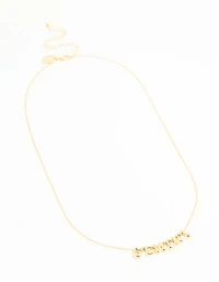 Gold Plated Bubble Gemini Necklace