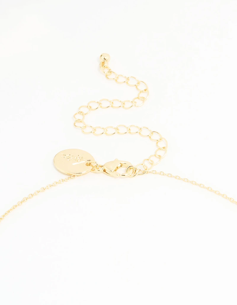 Gold Plated Bubble Gemini Necklace