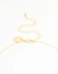 Gold Plated Bubble Gemini Necklace