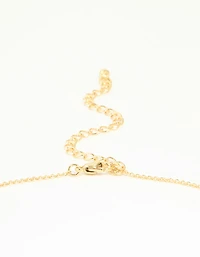 Gold Plated Bubble Libra Pendant Necklace