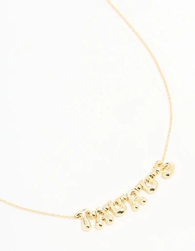 Gold Plated Bubble Taurus Necklace