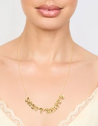 Gold Plated Bubble Sagittarius Necklace