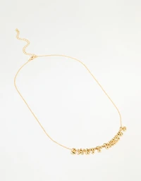 Gold Plated Bubble Sagittarius Necklace