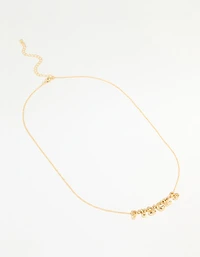 Gold Plated Bubble Pisces Pendant Necklace