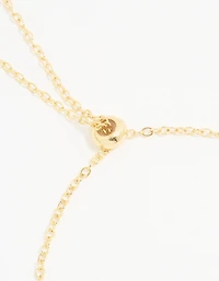 Gold Plated Cubic Zirconia Bubble A Pavé Toggle Bracelet