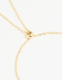 Gold Plated Cubic Zirconia Bubble M Pavé Toggle Bracelet