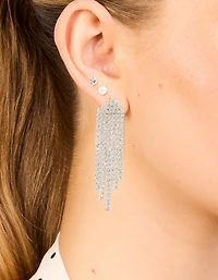 Clus d’oreilles Silver Pearl & Diamond Cupchain Pack de 3