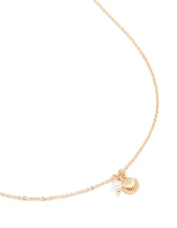 Collier pendentif en coquillages et perles en or