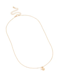 Collier pendentif en coquillages et perles en or