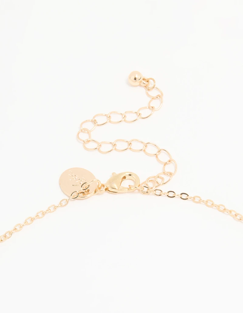 Kids Gold Sequin Cat Shaker Pendant Necklace