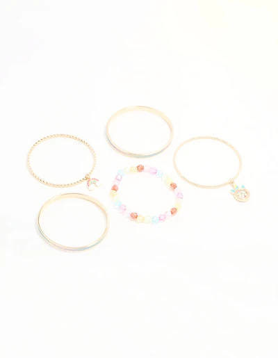 Kids Gold Bangles 5-Pack
