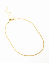 Waterproof Gold Plated Stainless Steel Twisted Short Chain Necklace
