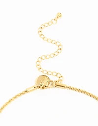 Waterproof Gold Plated Stainless Steel Twisted Short Chain Necklace