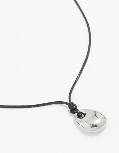 Collier pendentif en cordon en acier inoxydable imperméable