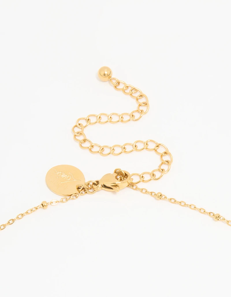 Waterproof Gold Plated Stainless Steel Pearl & Starfish Dainty Necklace
