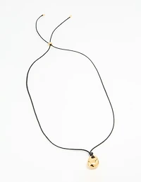 Collier pendentif imperméable en acier inoxydable plaqué or