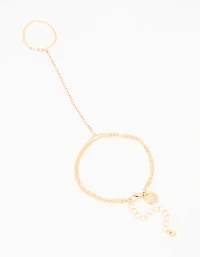 Gold Dainty Layered Hand Chain