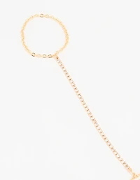 Gold Dainty Layered Hand Chain