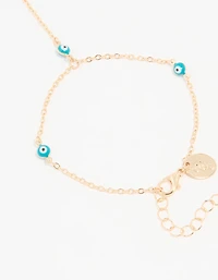 Gold Evil Eye Hand Chain
