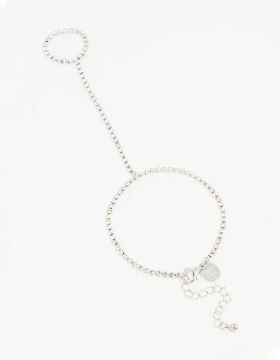 Silver Diamante Hand Chain