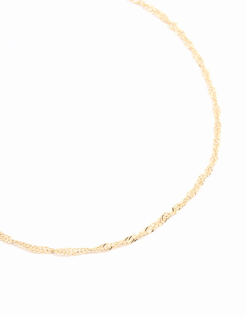 Gold Beaded & Chain Anklets 2-Pack