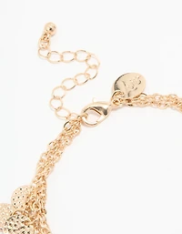 Gold Triple Layered Coin Anklet