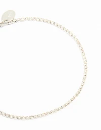 Silver Diamante & Ball Anklets 2-Pack