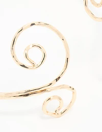 Gold Open Swirl Arm Cuff
