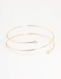 Gold Diamante Wrap Arm Cuff