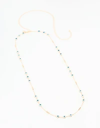 Gold Beaded Evil Eye Waist Chain