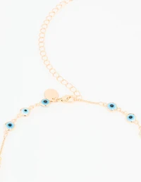 Gold Beaded Evil Eye Waist Chain