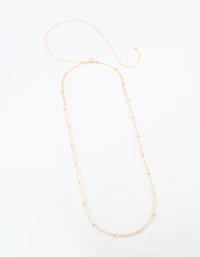 Gold Pearl & Ball Layered Body Chain