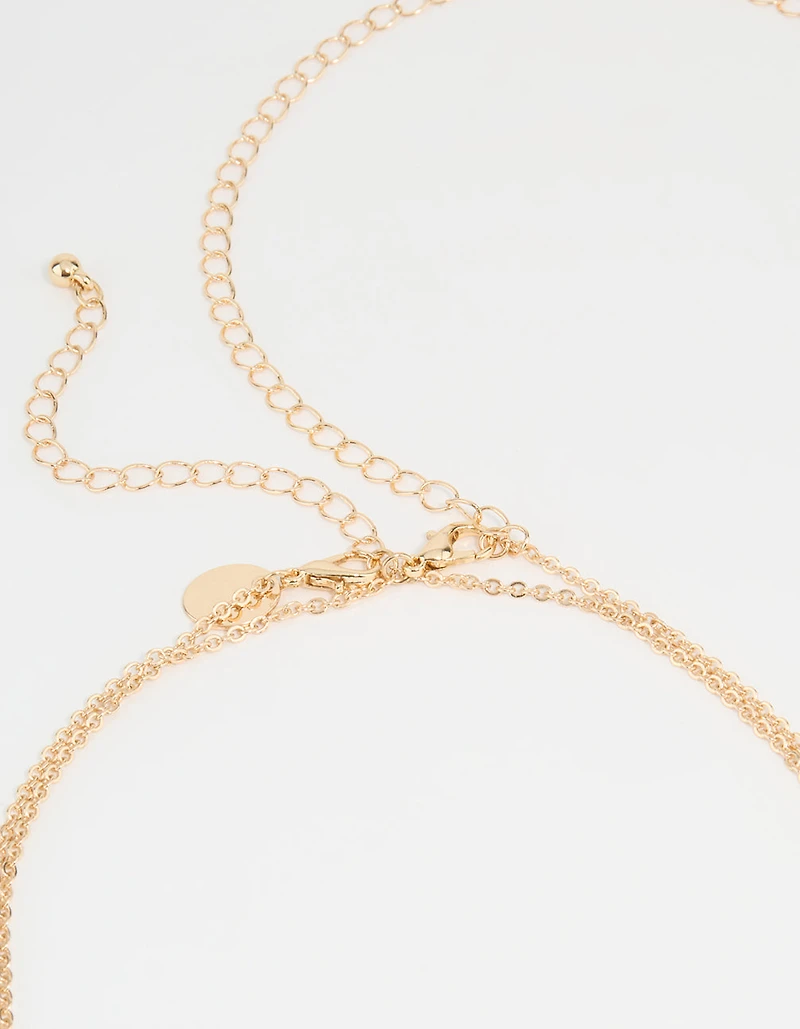 Gold Diamante Dainty Body Chain