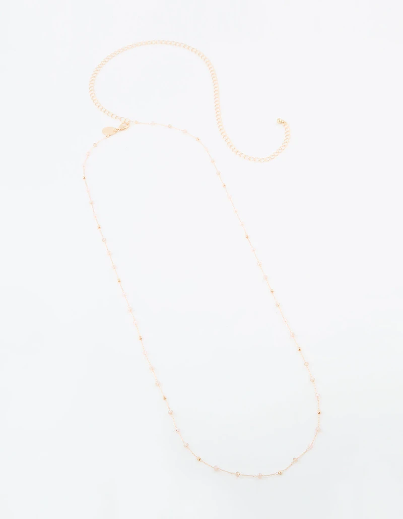 Gold Beaded Dainty Waist Chain