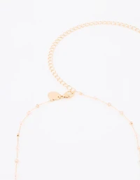 Gold Beaded Dainty Waist Chain