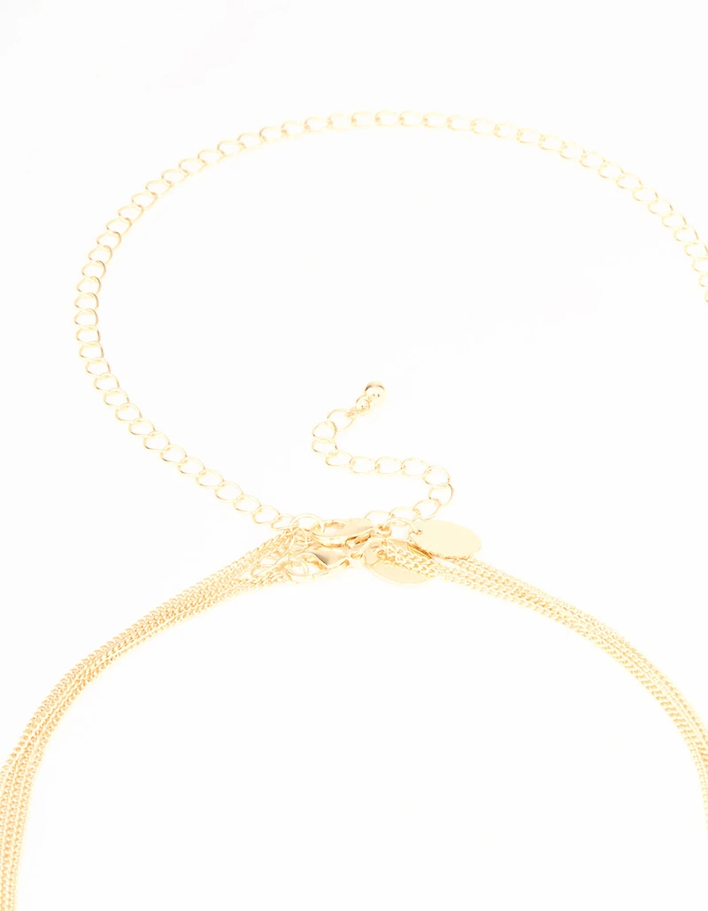 Gold Pearl Layered Body Chain