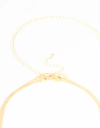 Gold Pearl Layered Body Chain