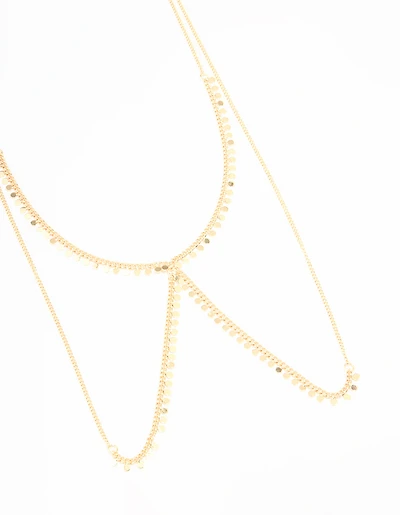 Gold Molten Circle Body Chain