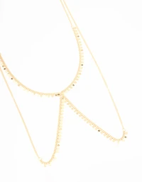 Gold Molten Circle Body Chain