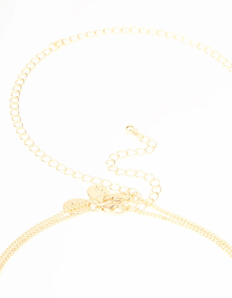 Gold Molten Circle Body Chain