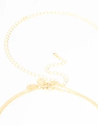 Gold Molten Circle Body Chain
