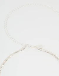 Silver Diamante Cupchain Waist Chain