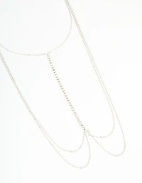 Silver Cubic Zirconia Body Chain