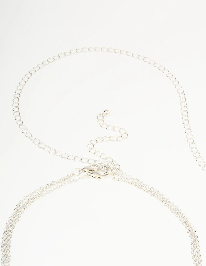 Silver Cubic Zirconia Body Chain