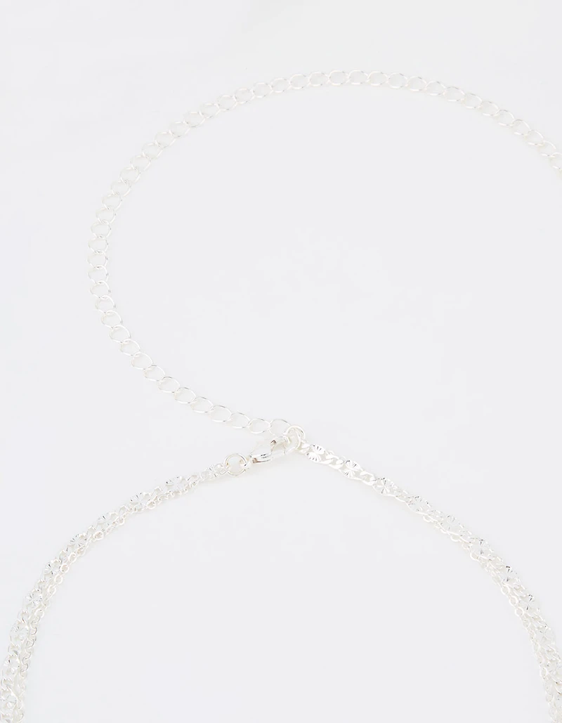 Silver Butterfly Layered Waist Chain