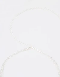 Silver Butterfly Layered Waist Chain
