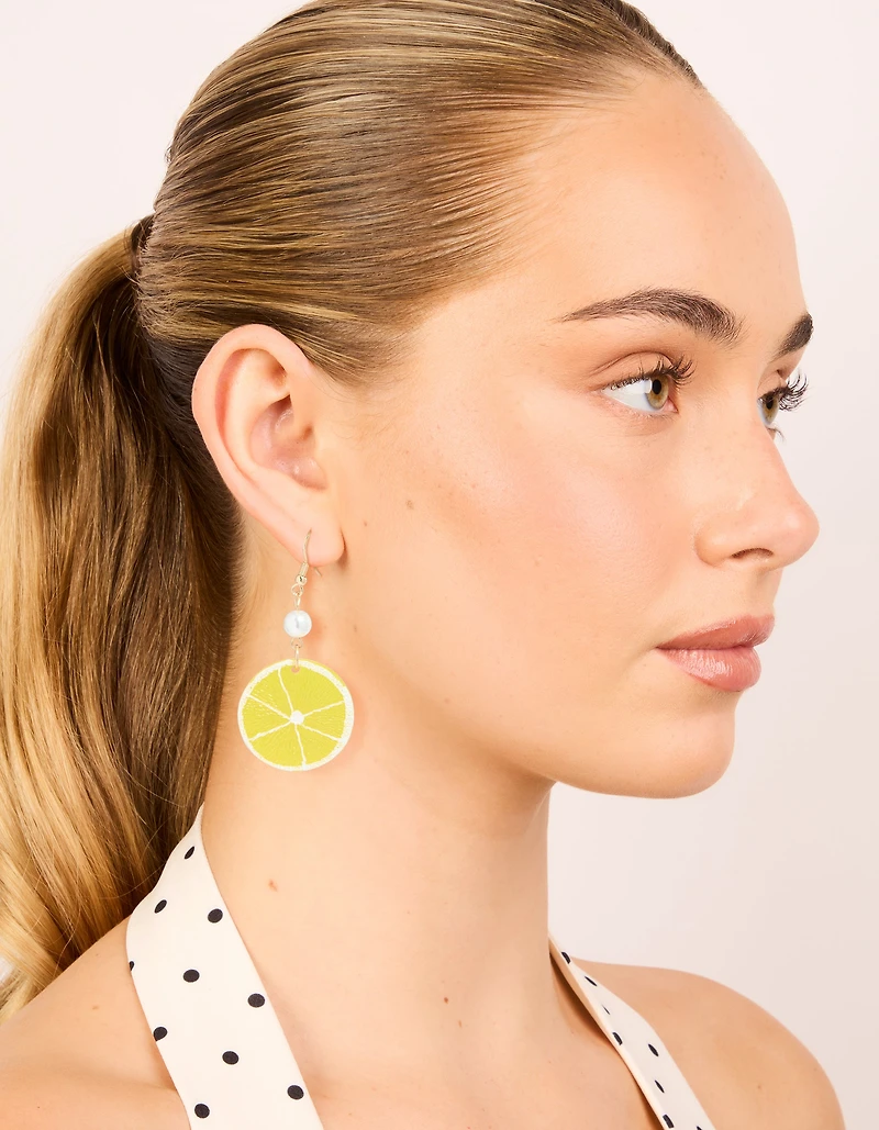 Boucles d’oreilles Gold Pearl Lemon Drop