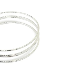 Silver Wire Textured Wire Wrist Cuff